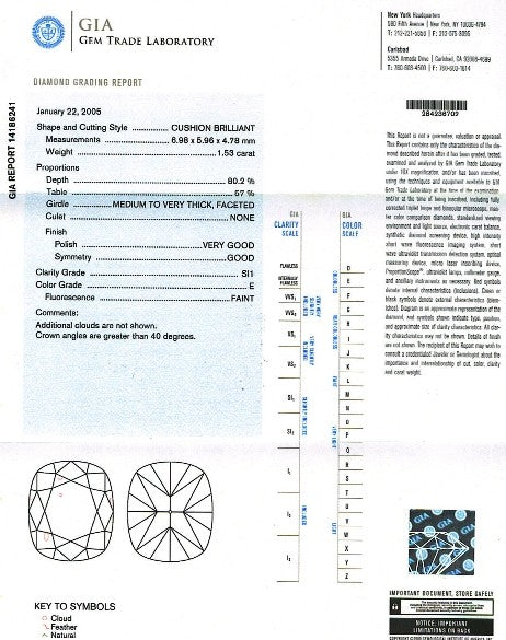 Cushion Cut Diamond FS 091 1.53ct
