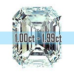 Emerald Cut Diamonds - 1.00ct - 1.99ct