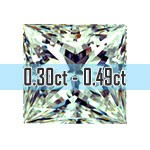 Princess Cut Diamonds - 0.30ct - 0.49ct