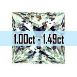 Princess Cut Diamonds - 1.00ct - 1.49ct