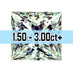 Princess Cut Diamonds - 1.50ct - 3.00ct+