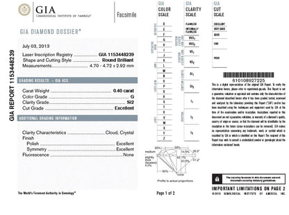 GIA Diamond Certificate EAR 1130