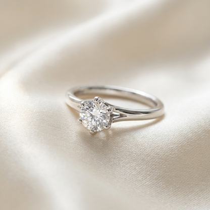 'Alana' Diamond Engagement Ring - Round 0.80ct G VS1