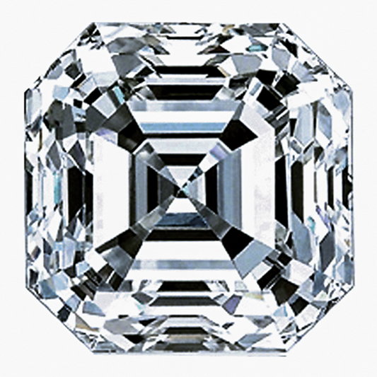 Asscher cut diamond, 0.27ct F VVS2 — Diamond Imports Australia. © Diamond Imports 2026