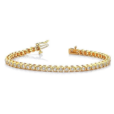 Diamond Tennis Bracelet 18ct Yellow Gold 2.92ts