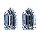 Tapered Bullet Diamond Pairs 0.49ct - E/F VS