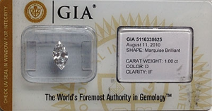 Marquise cut diamond, 1.00ct D IF — Diamond Imports Australia. © Diamond Imports 2026