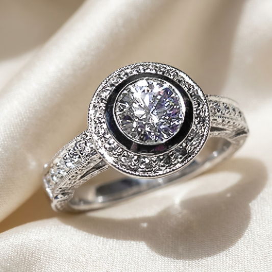 'Halo' Diamond Engagement Ring - 1.40cts