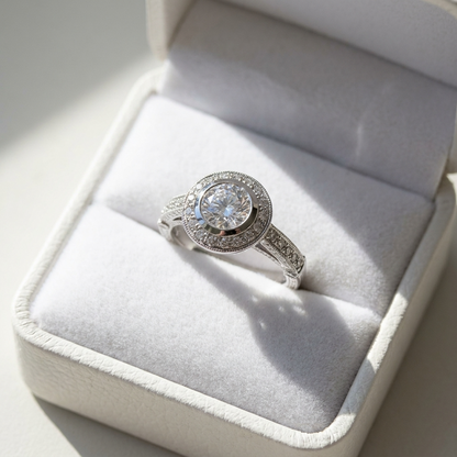 'Halo' Diamond Engagement Ring - 1.40cts