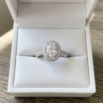 'Halo' Engagement Ring - Oval Diamond