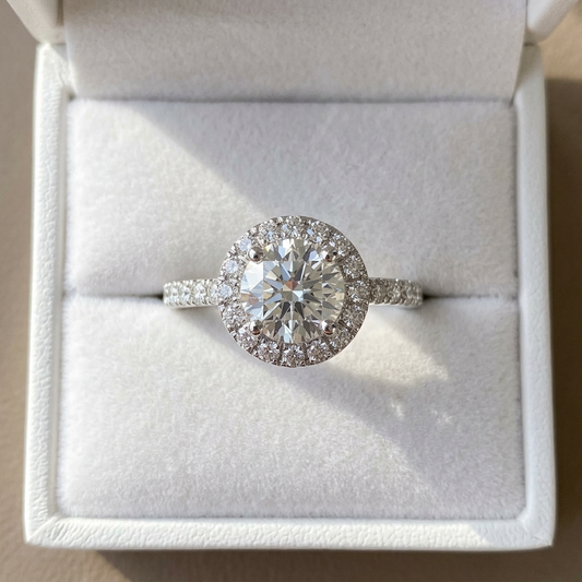 'Halo' Diamond Engagement Ring - 1.35cts