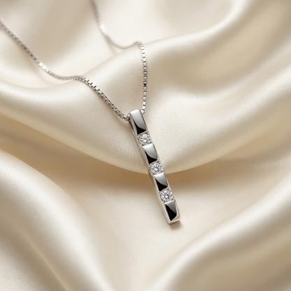 Modern diamond trilogy pendant
