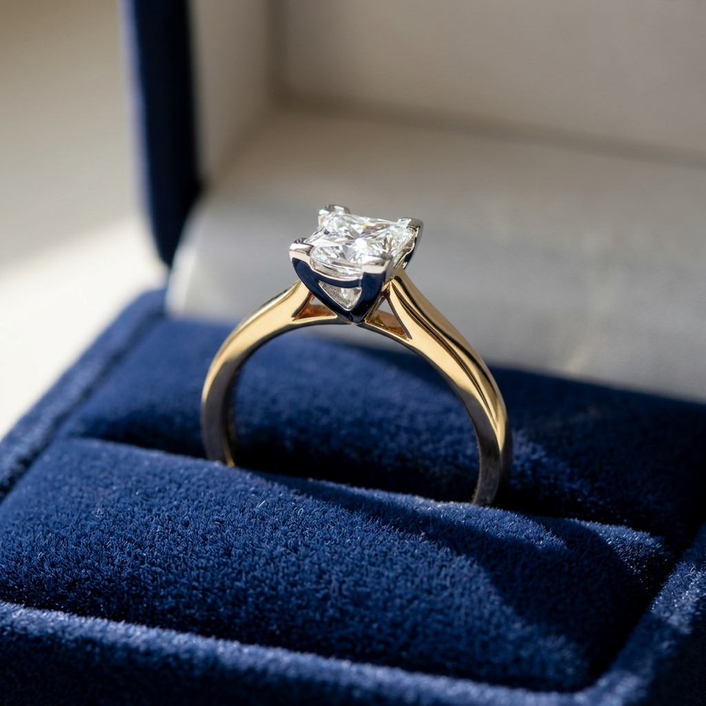 'Pamela' Diamond Engagement Ring - Princess 0.53ct E VS2