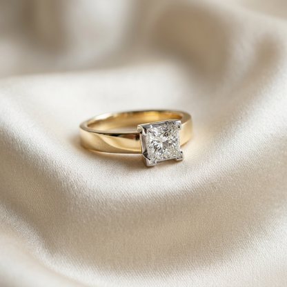 'Pamela' Diamond Engagement Ring - Princess 0.53ct E VS2