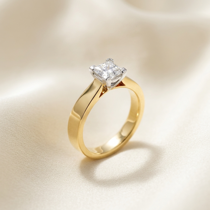 'Pamela' Diamond Engagement Ring - Princess 0.53ct E VS2