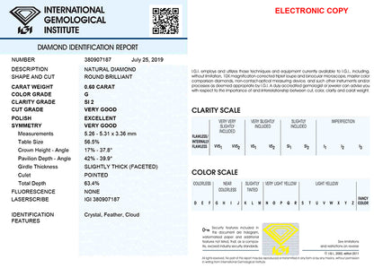 IGI Diamond Certificate RBC 1336
