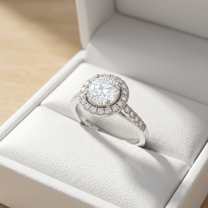 'Halo' Diamond Engagement Ring - 1.62cts
