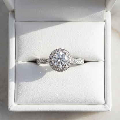 'Halo' Diamond Engagement Ring - 0.75cts