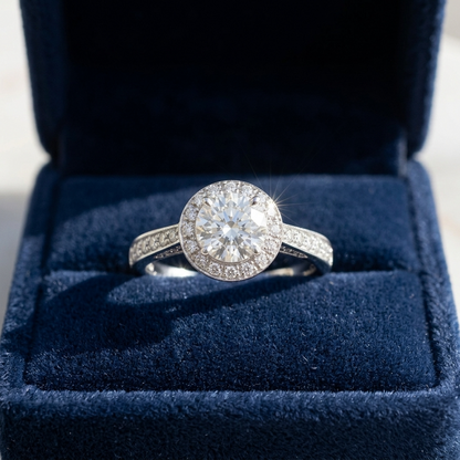'Halo' Diamond Engagement Ring - 0.75cts
