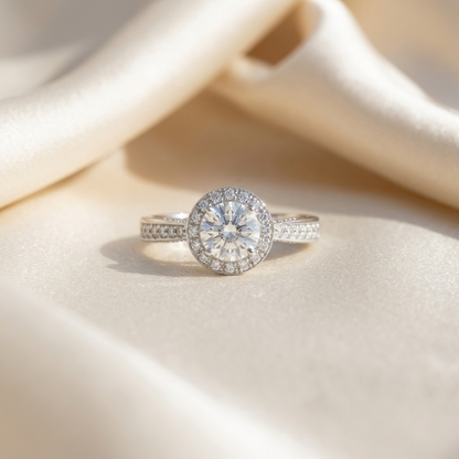 'Halo' Diamond Engagement Ring - 0.75cts