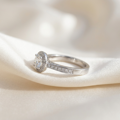 'Halo' Diamond Engagement Ring - 0.75cts