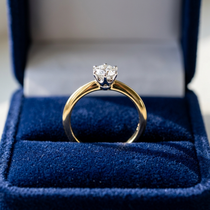 'Classic' Diamond Engagement Ring - Round 0.46ct - F VS1