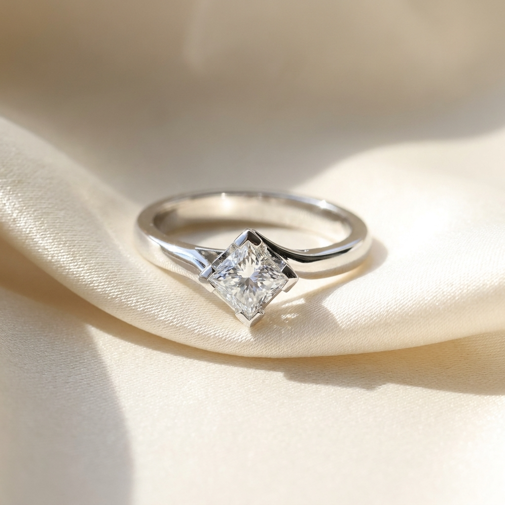 'Alida' Diamond Engagement Ring - Princess 0.51ct - F VS2