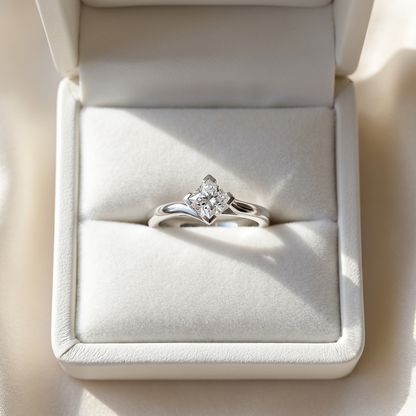 'Alida' Diamond Engagement Ring - Princess 0.51ct - F VS2