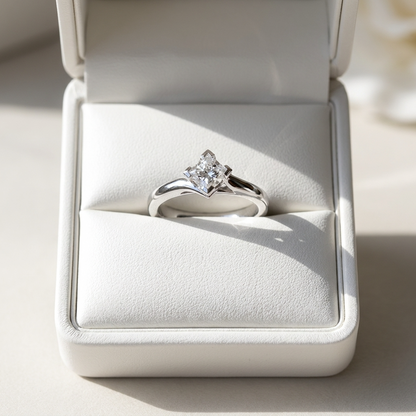 'Alida' Diamond Engagement Ring - Princess 0.51ct - F VS2