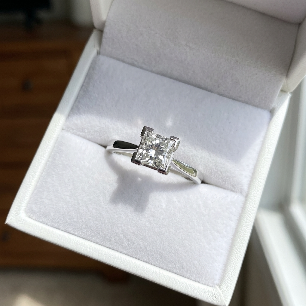 'Freida' Diamond Engagement Ring - Princess 0.50ct G VS2