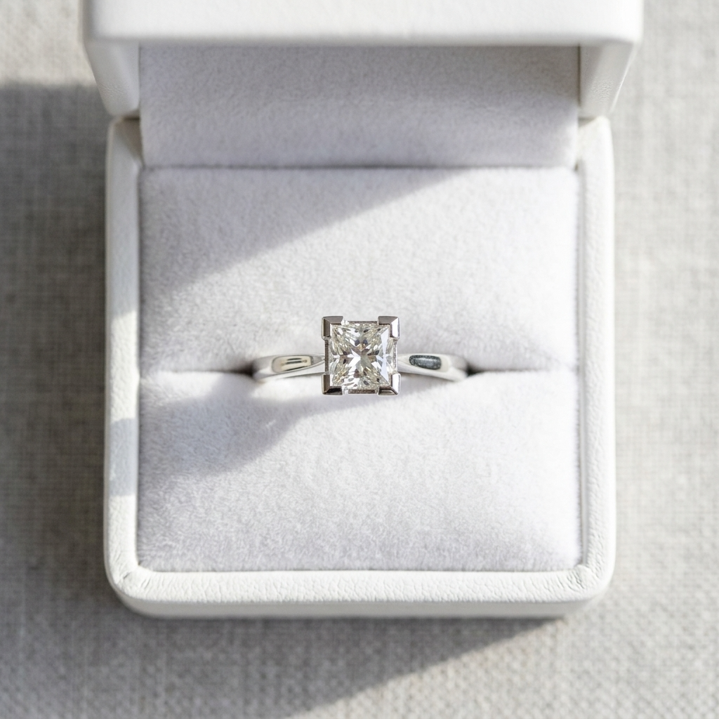 'Freida' Diamond Engagement Ring - Princess 0.50ct G VS2