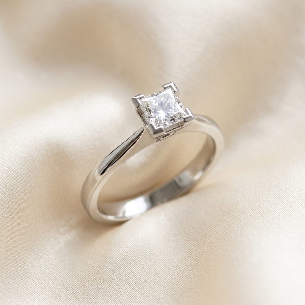 'Freida' Diamond Engagement Ring - Princess 0.50ct G VS2