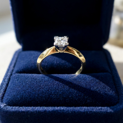 'Delia' Diamond Engagement Ring - Princess 0.50ct E VVS2
