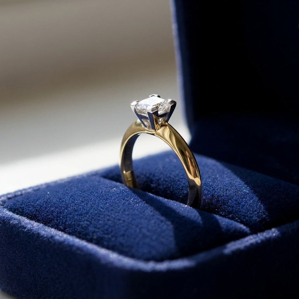 'Delia' Diamond Engagement Ring - Princess 0.50ct E VVS2