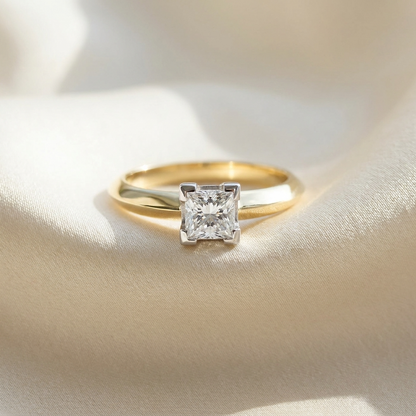 'Delia' Diamond Engagement Ring - Princess 0.50ct E VVS2