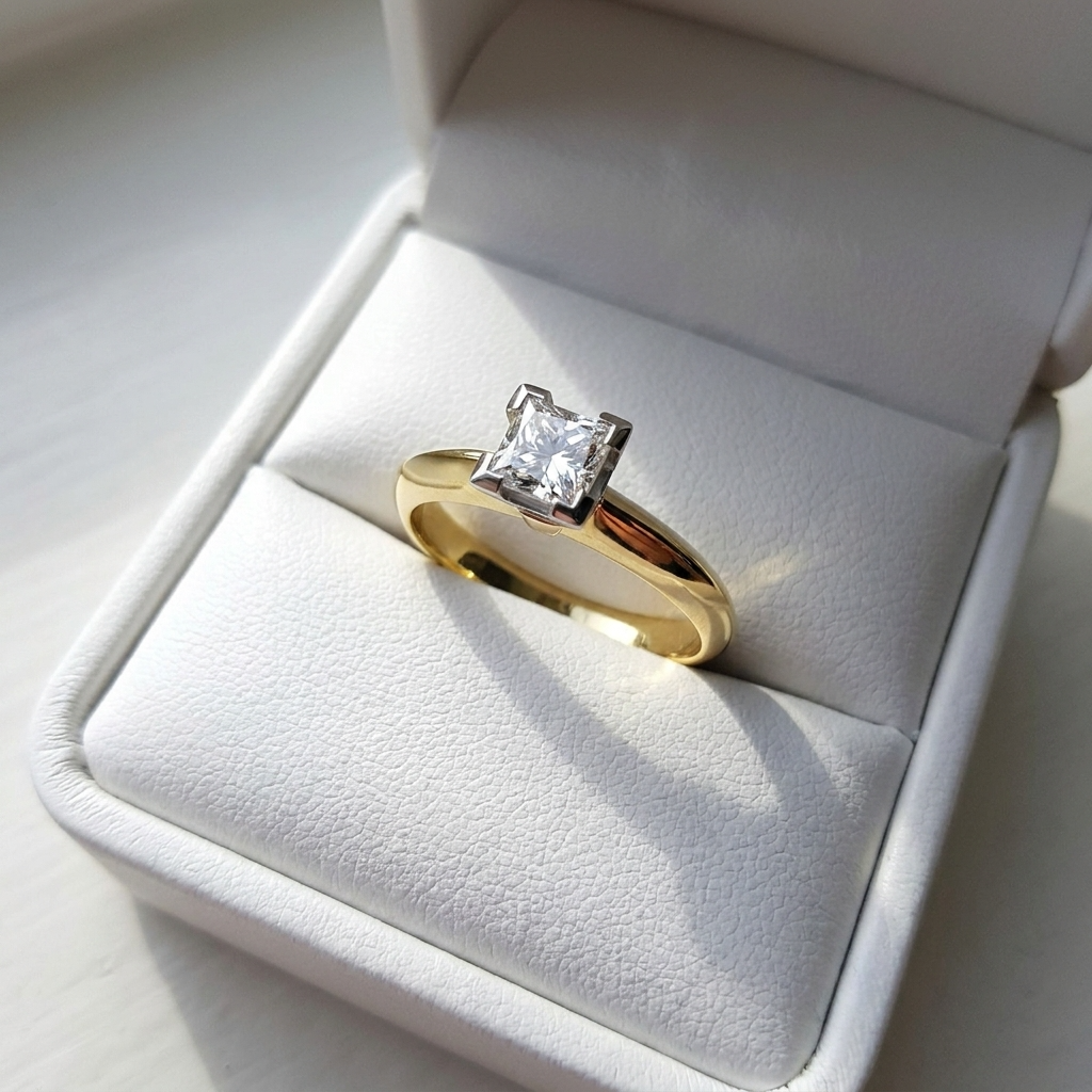 'Delia' Diamond Engagement Ring - Princess 0.50ct E VVS2