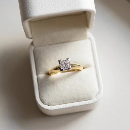 'Delia' Diamond Engagement Ring - Princess 0.50ct E VVS2