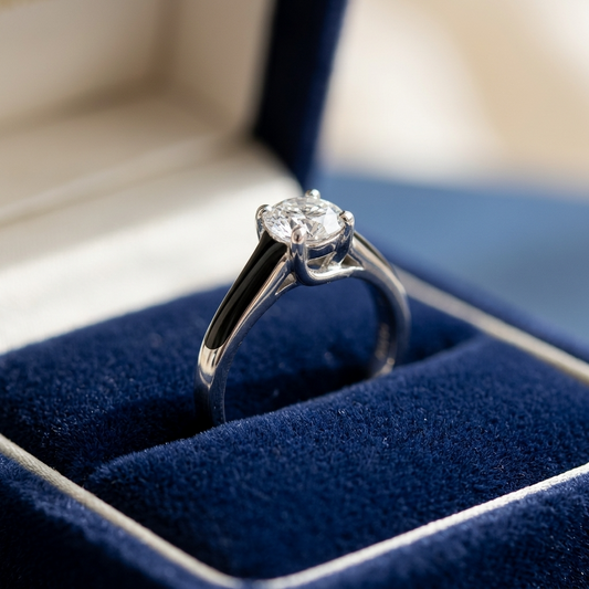 'Trellis' Diamond Engagement Ring - Round 0.57ct - H SI2