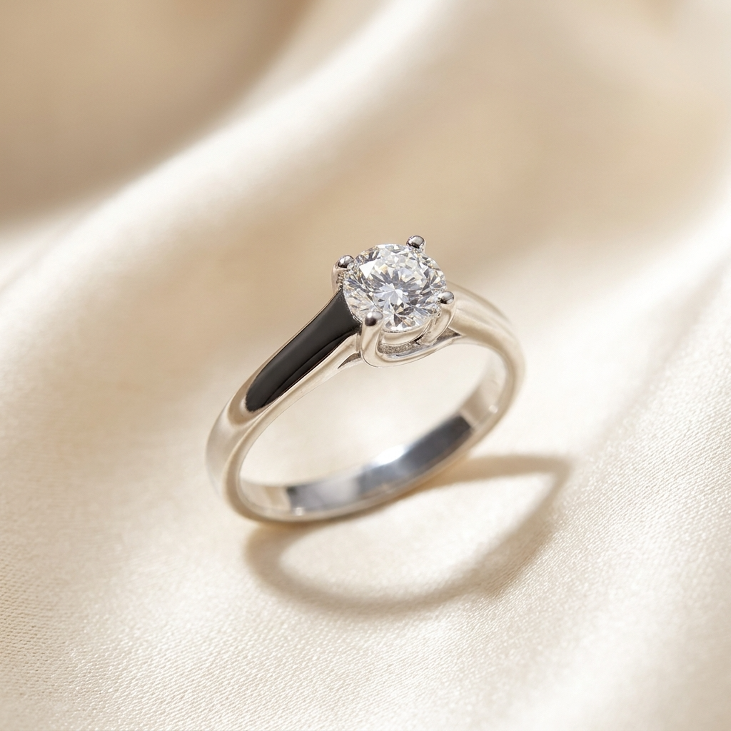 'Trellis' Diamond Engagement Ring - Round 0.57ct - H SI2