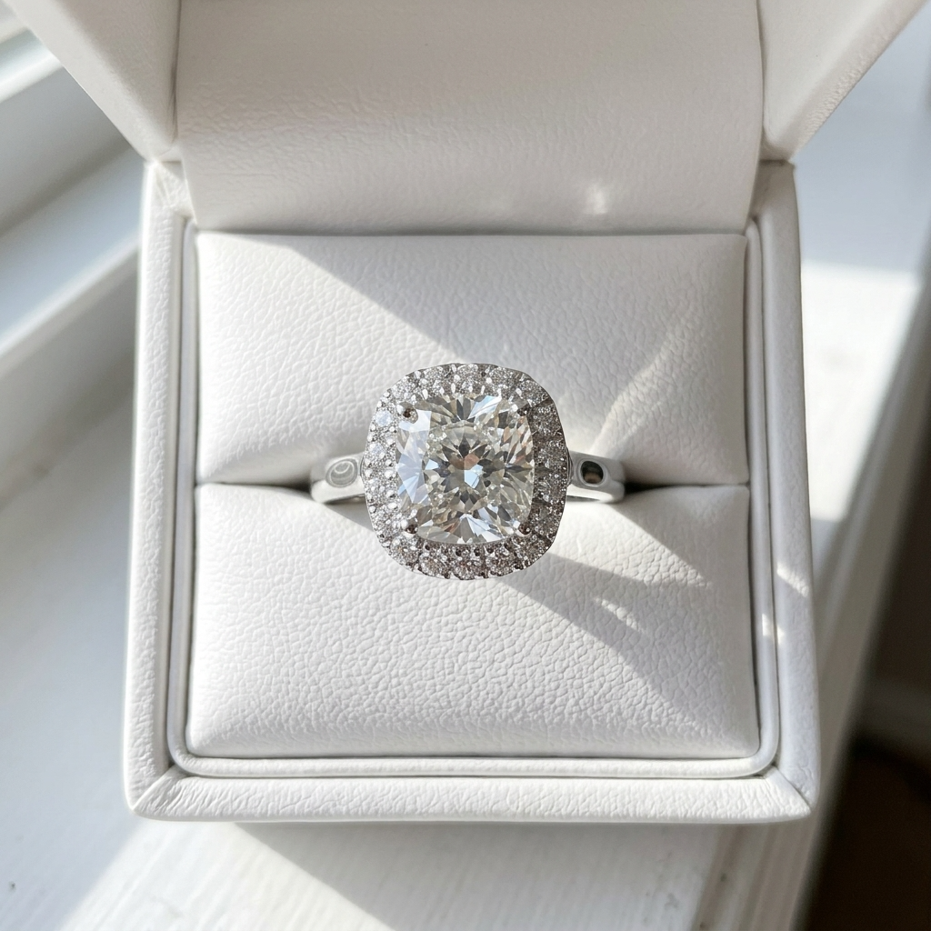 'Halo' Diamond Engagement Ring - 1.21cts