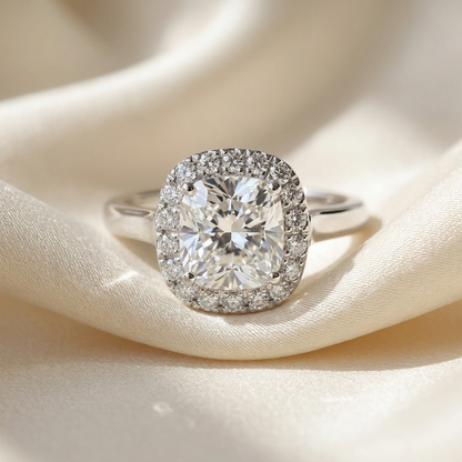 'Halo' Diamond Engagement Ring - 1.21cts
