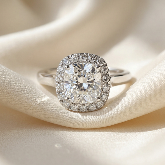 'Halo' Diamond Engagement Ring - 1.21cts