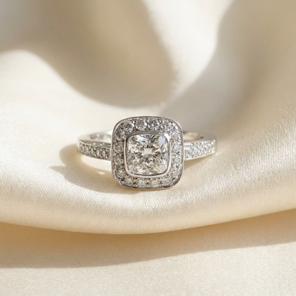 'Halo' Diamond Engagement Ring - 1.54cts