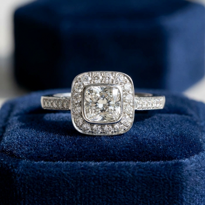 'Halo' Diamond Engagement Ring - 1.54cts