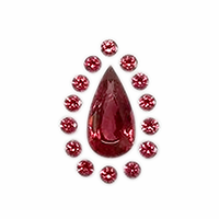 Natural Pinkish Red Spinel Set - 3.89cts
