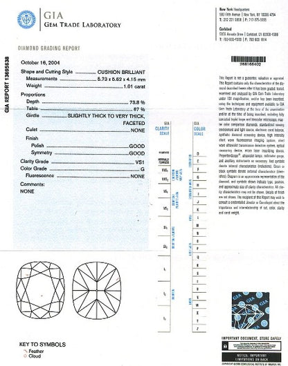 Cushion Cut Diamond FS 095 1.01ct