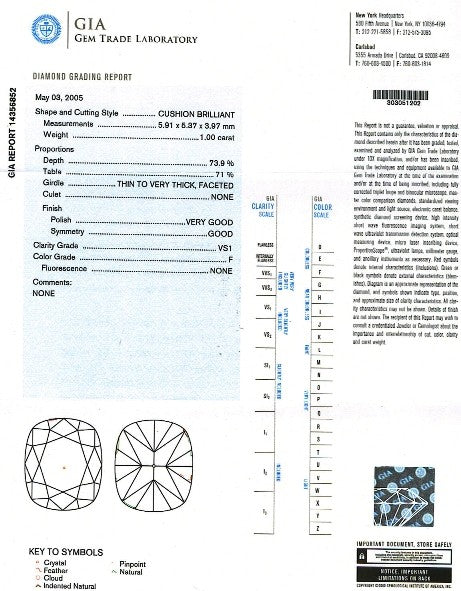 Cushion Cut Diamond FS 106 1.00ct