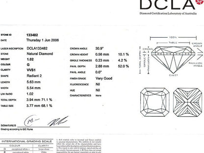 Radiant Cut Diamond FS 131 1.02ct