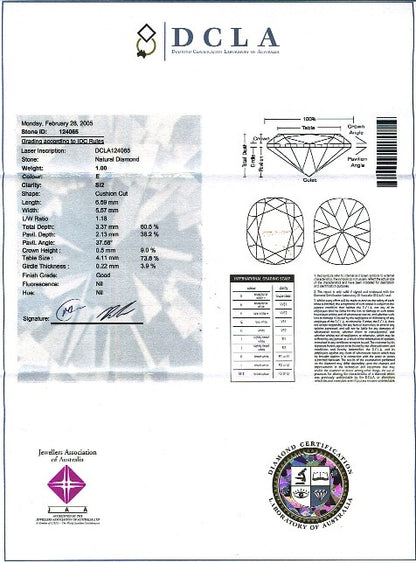 Cushion Cut Diamond FS 017 1.00ct