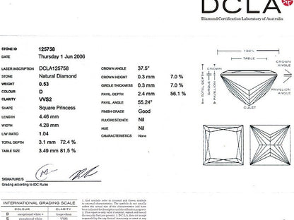 Princess Cut Diamond PRI 144 0.53ct
